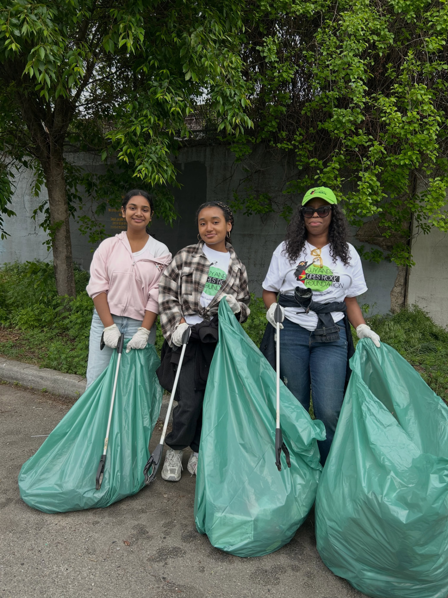 Volunteering at a community cleanup