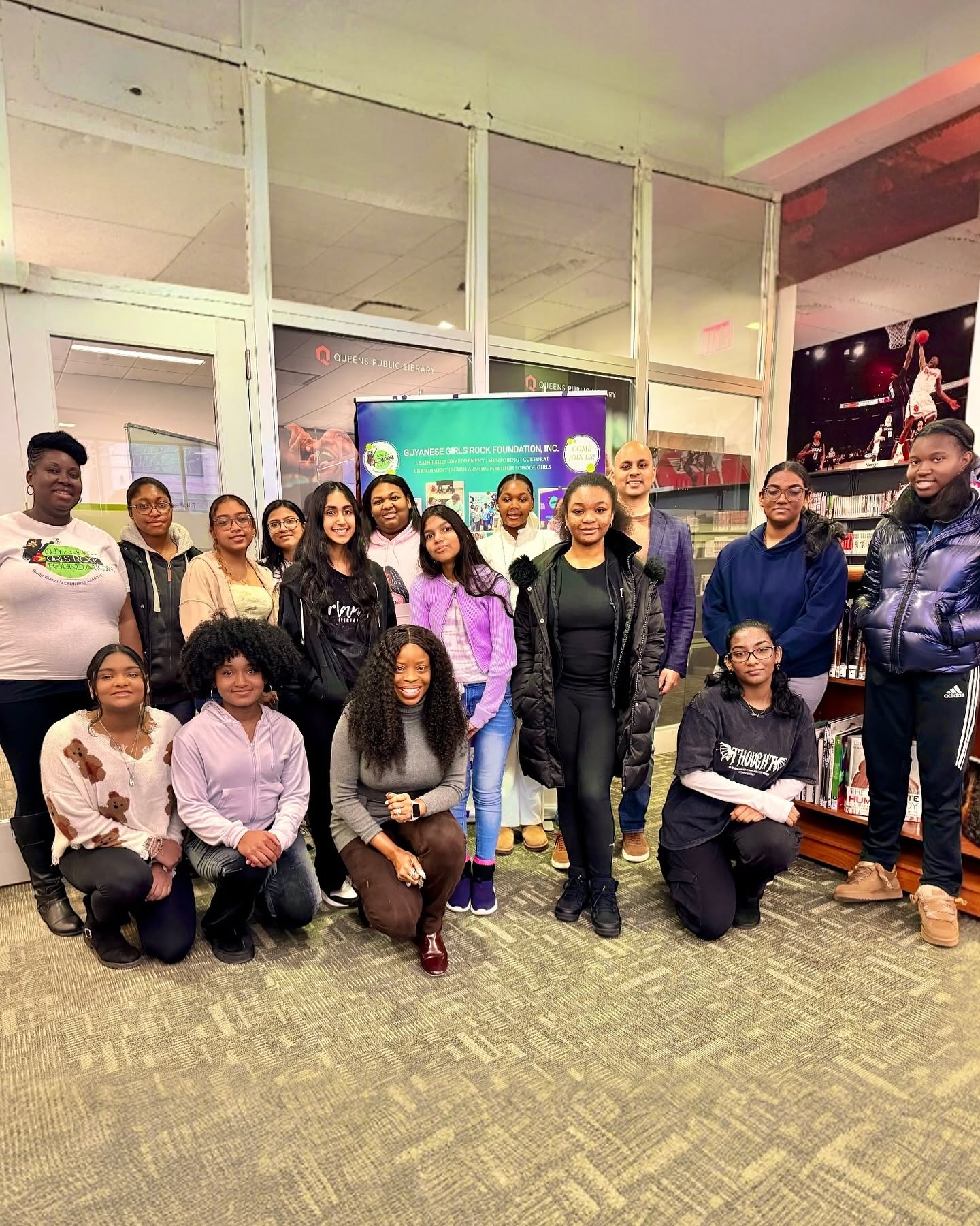 Mentors and scholars at the library