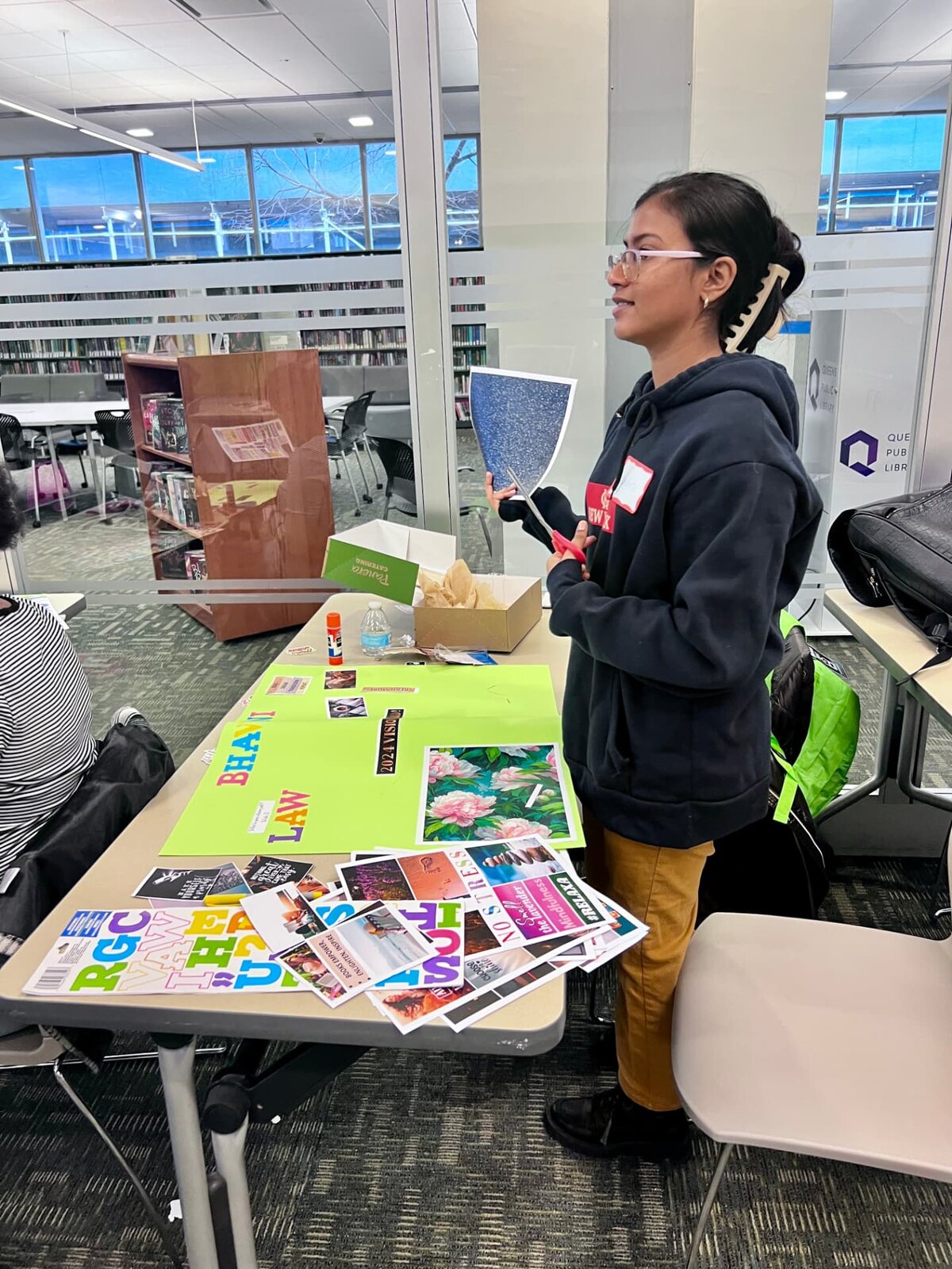 Building a vision board at Queens Library