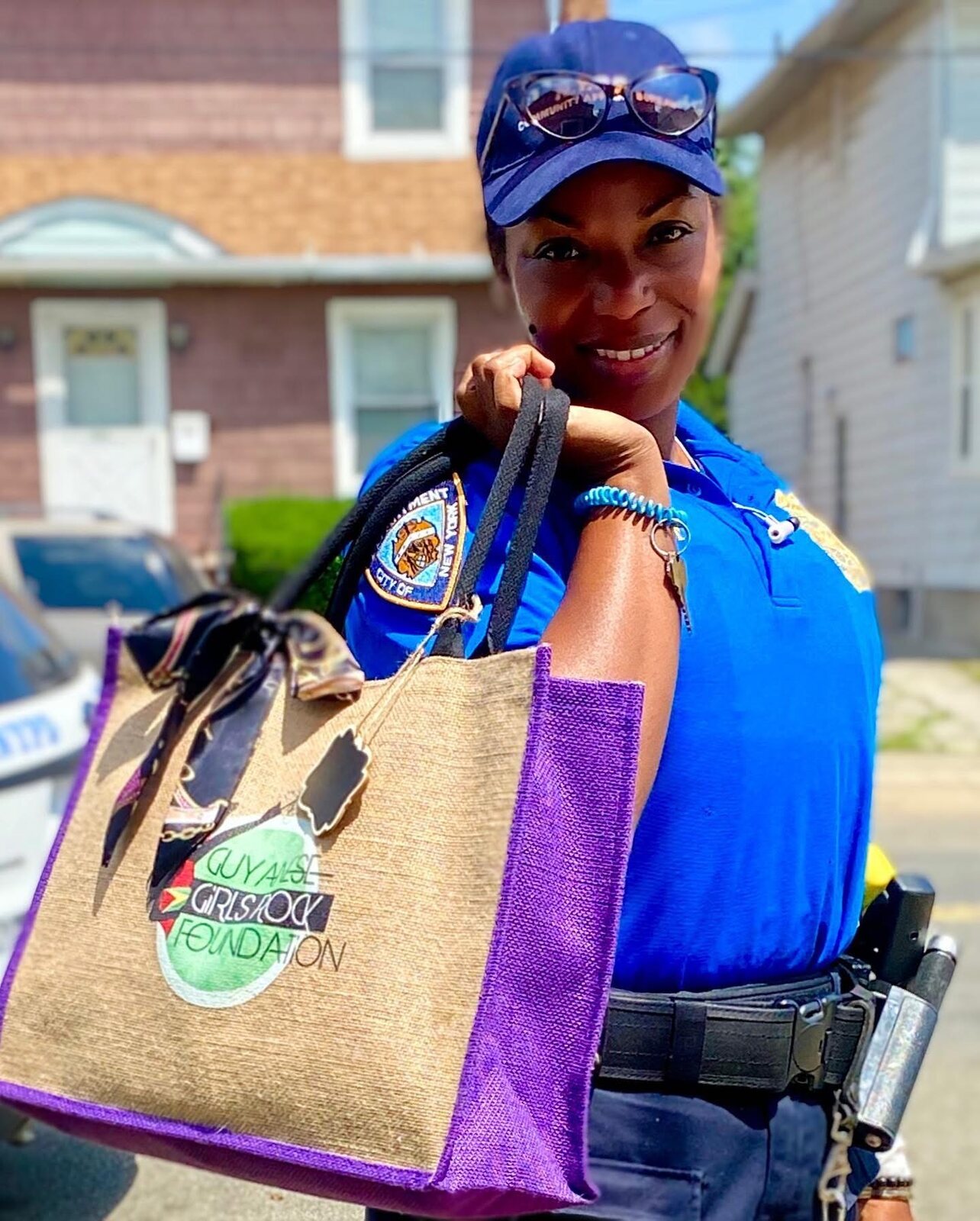 A foundation gift bag for a community officer