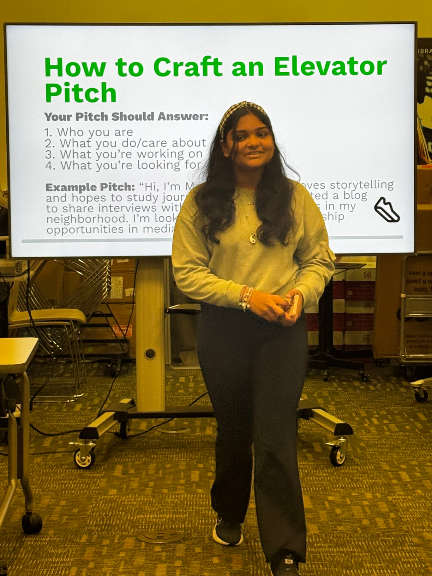 Learning to craft an elevator pitch