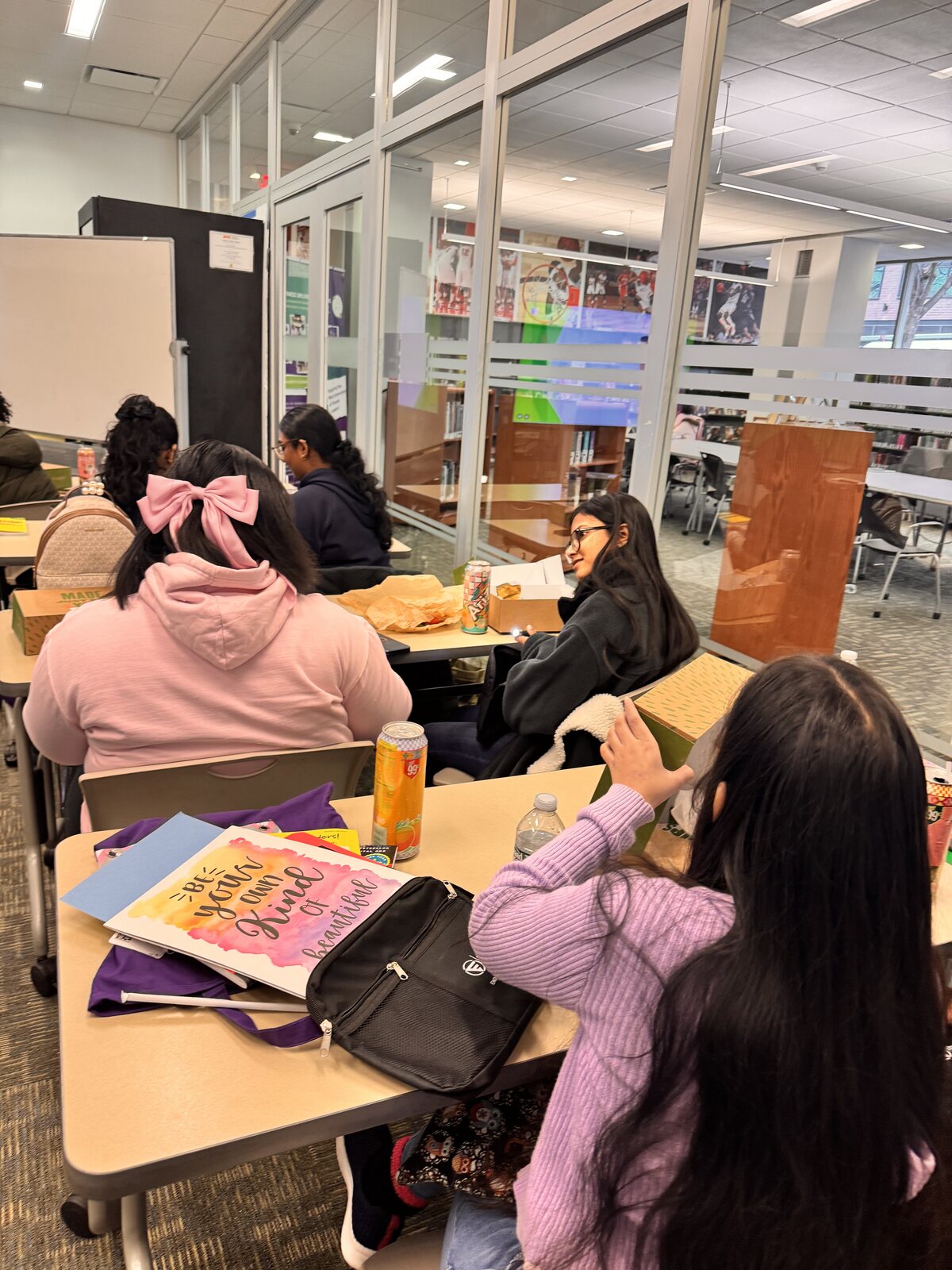 A workshop in session at the library