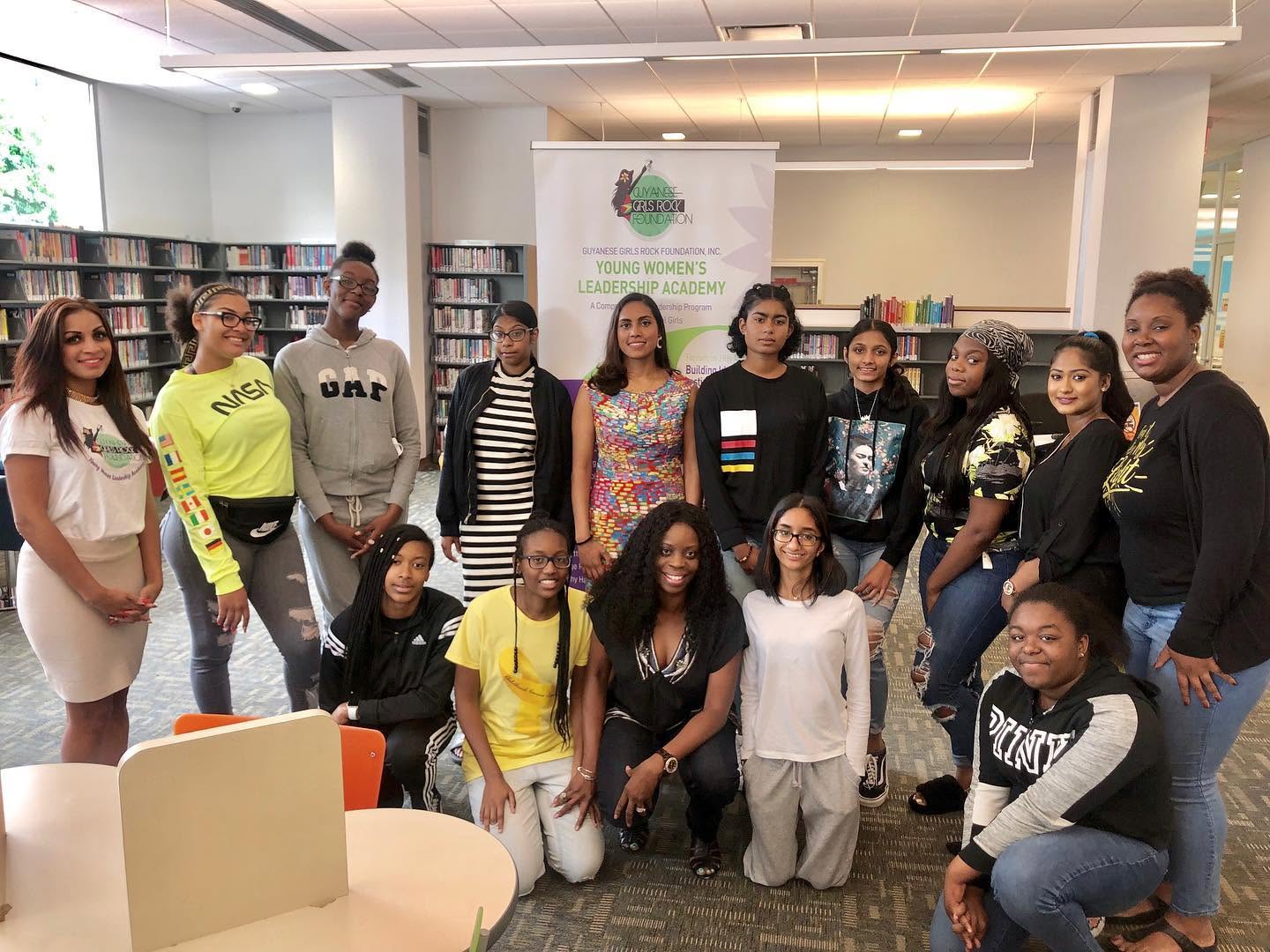 The cohort at the library