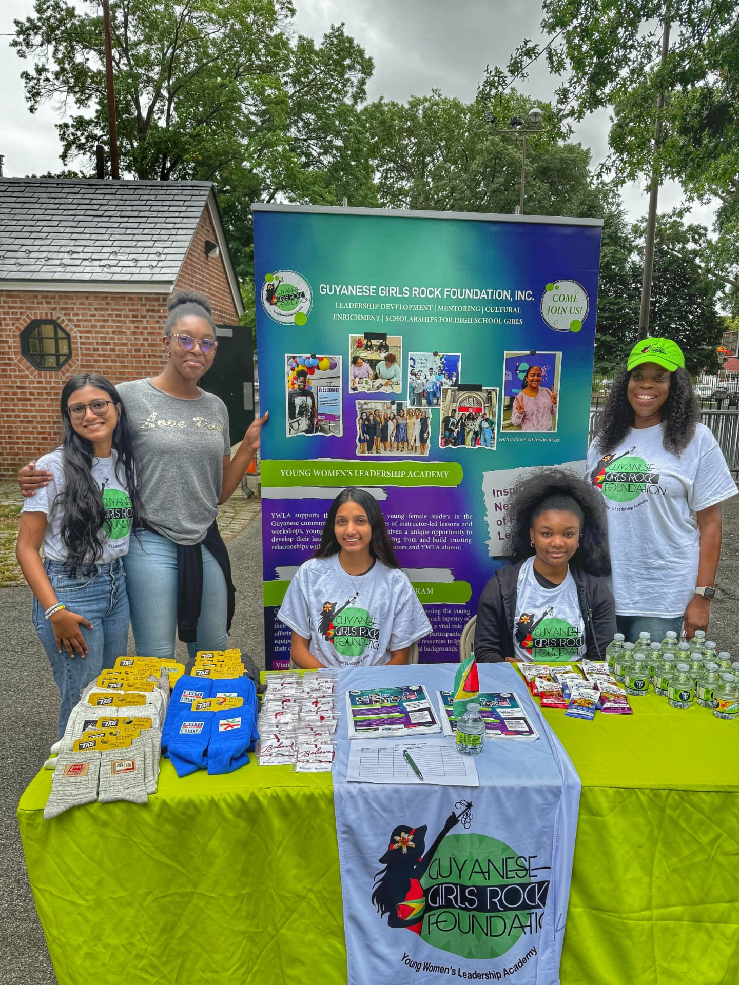 Sharing resources at the community outreach booth
