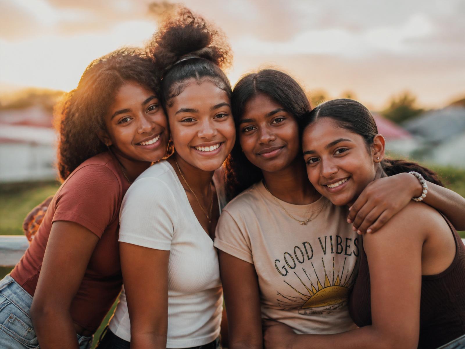 Young women of the Guyanese Girls Rock Foundation